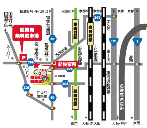 駐車場の地図