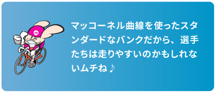 スタンダードな走りやすいバンク