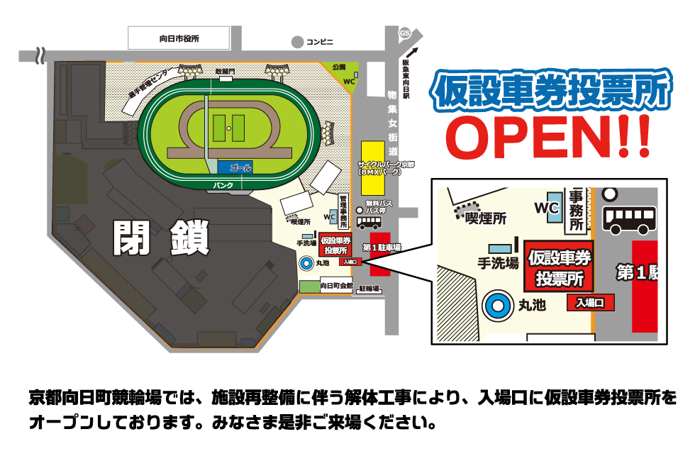 仮設車券投票所OPEN